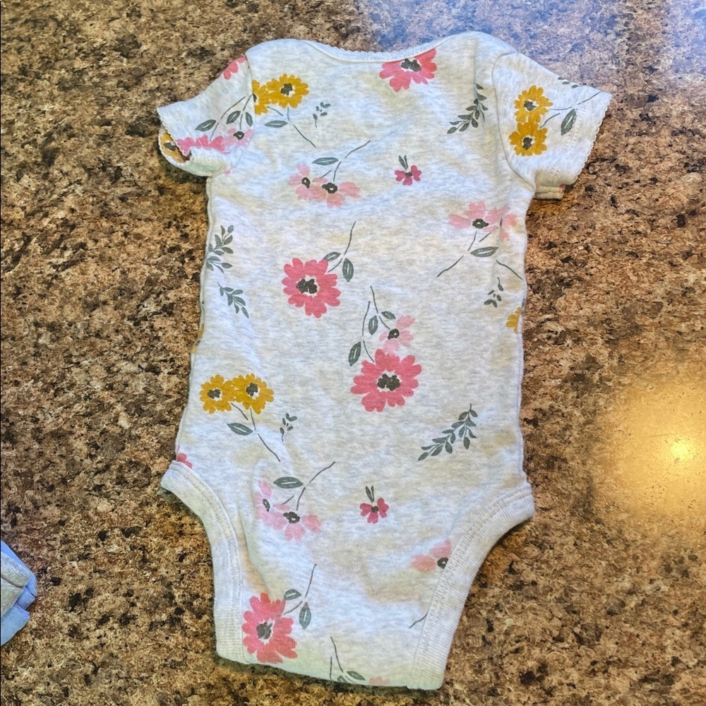 Carter's Just‎ One You Baby Girl Floral Bodysuit & Pants Set 0-3 Months 4LOT - Picture 7 of 13